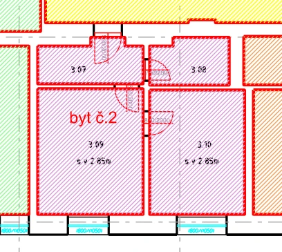 Pôdorys bytu 3.02